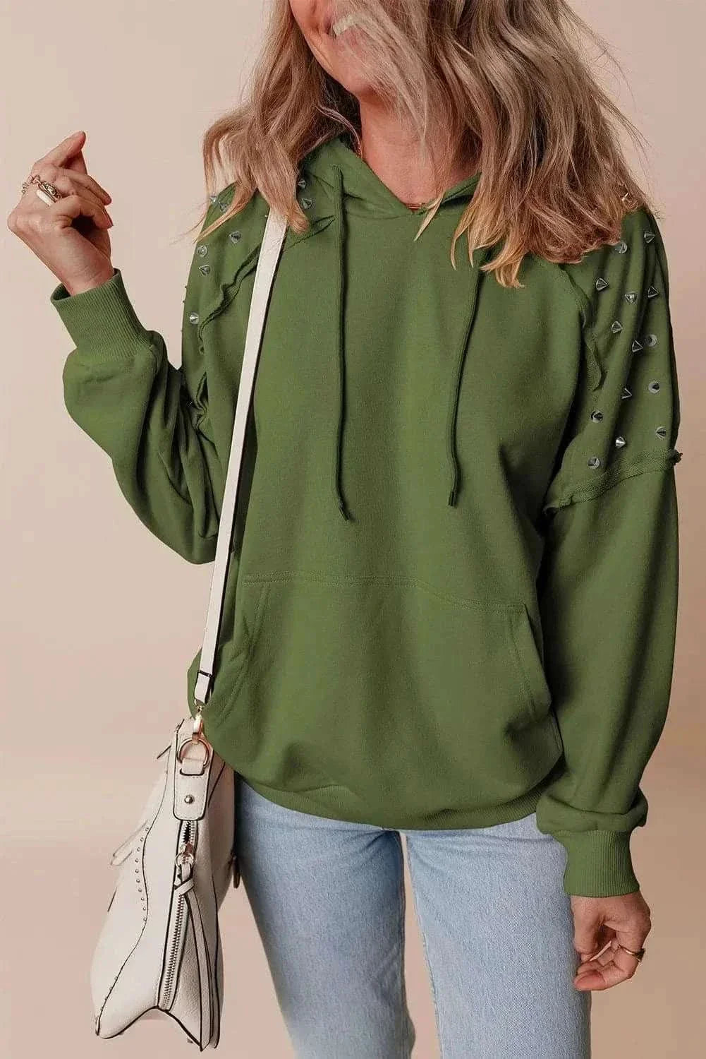 Stylish Long Sleeve Drawstring Hoodie - Love Salve
